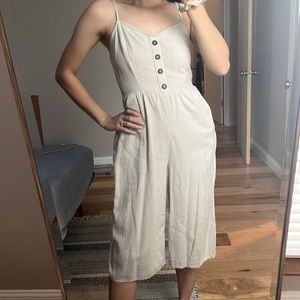 Linen blend jumpsuit